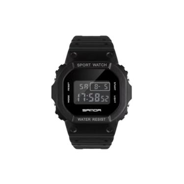 Imagem de Relógio Digital Preto Unissex de Pulso Masculino e Feminino Clássico Vintage Modelo 293 Com Data Cronógrafo e Alarme Relógio Leve Ideal Para Combinar Com Estilo Casual e Social