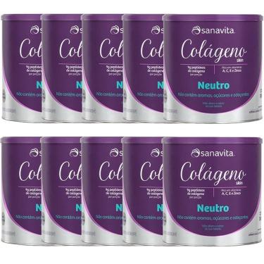 Imagem de Kit 10X Colágeno Skin - 300g Neutro - Sanavita-Masculino