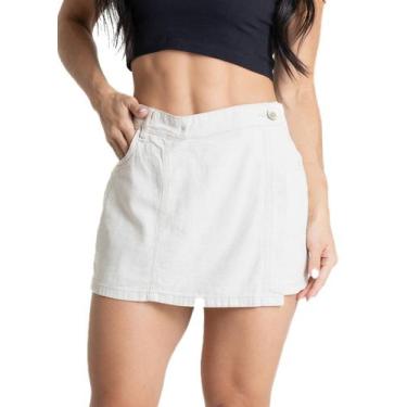 Imagem de Shorts Saia Linho Sawary - 280335 38, Bege, 38