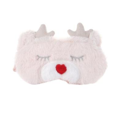 Imagem de Máscara de dormir Christmas Reindeer Plush para crianças e adultos - y