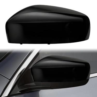 Imagem de Tampas pretas de substituição do espelho do lado do motorista esquerdo para Infiniti G25, 2008-2013 G37, 2015 Q40, 2014-2015 Q60 Sedan Coupe sem seta, substitui diretamente o estilo, não o estilo