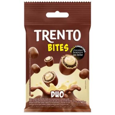 Imagem de Chocolate Trento Bites Duo Chocolate Branco e ao Leite 40g