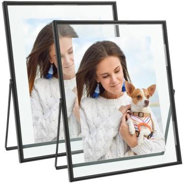 Imagem de Porta-retratos Qiannhee Black Floating Frame 10x12in (pacote com 2)