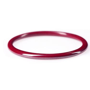 Imagem de Pulseira Cinnabar, pulseira redonda fina de alto polimento para mulheres