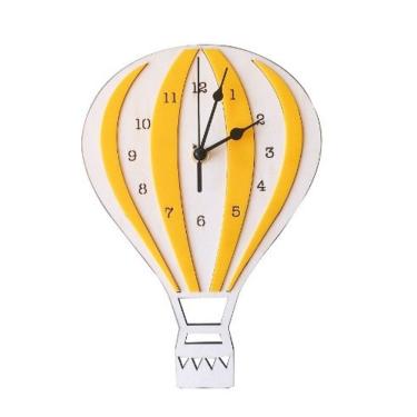 Imagem de Relógio de parede Creative Hot Air Balloon 26x18 cm Madeira e acrílico