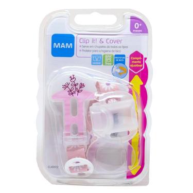 Imagem de Prendedor de Chupeta Mam Clip It e Cover Girls Cores Ref:3142