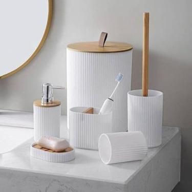 Imagem de Kit de Acessórios para Banheiro, 6 Peças, Sortido, Conjunto Completo para Organização