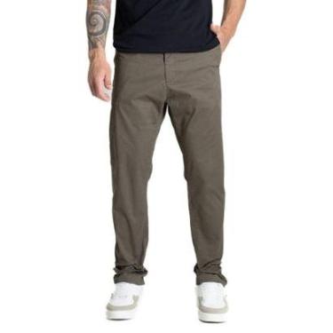 Imagem de Calça Sarja Sawary Slim - 280956 - Verde olivia escuro 42-Masculino