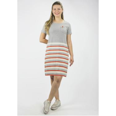 Imagem de Vestido Pau a Pique Listrado Cinza Mescla