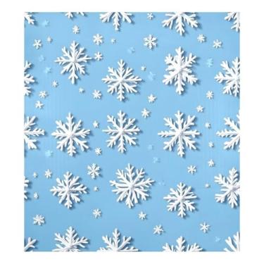 Imagem de STAYTOP Linda capa de ímã de lava-louças de flocos de neve de Natal 58 x 66 cm capas decorativas de geladeira para porta frontal adesivo magnético para máquina de lavar louça painel de geladeira
