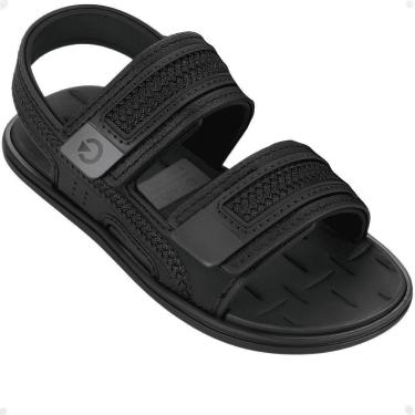 Imagem de Sandália Papete Infantil Juvenil Cartago Malta Preto Tiras Autocolantes-Masculino