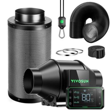 Imagem de Kit PRO de Filtración de Aire Inteligente VIVOSUN con Controlador WiFi