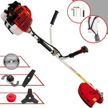 Imagem de Roçadeira Profissional Lateral Kawashima Kw52l À Gasolina 52c 2,5hp + Faca 2 Pontas Duraline 330mm + Faca 40 Dentes Dur