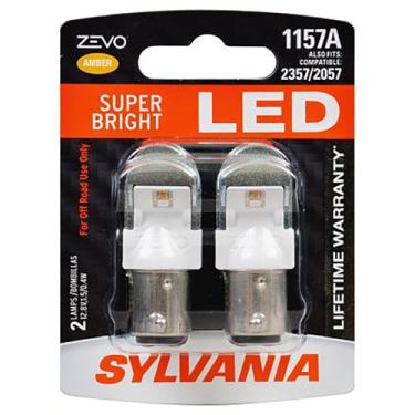 Imagem de SYLVANIA - Lâmpada LED âmbar 1157 ZEVO - Lâmpada LED brilhante, ideal para luzes de estacionamento e seta (contém 2 lâmpadas)