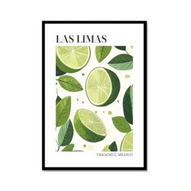 Imagem de Pôster colorido de limão, citrinos e laranjas, mercado de frutas, vintage, arte de parede, decoração de cozinha, pintura em tela para sala de jantar e quarto (SKU1,30,5 x 45,7 cm = (30 x 45 cm