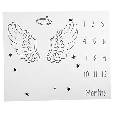 Imagem de SIWOTED Calendário Fotografia de Bebê Cobertor de Fundo Mensal Play Mat Photo Supplies (asa 100cm * 120cm)
