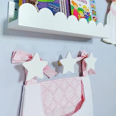 Imagem de Kit 4 Ganchos De Parede Estrela Mdf Laminado