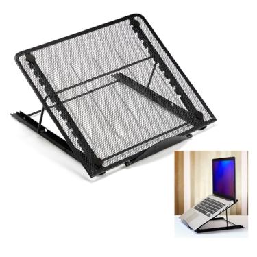 Imagem de Dunzoom 1 suporte de tela para laptop de 10 níveis, grande, ajustável, suporte de computador para resfriamento de mesa, ventilado, bandeja ergonômica leve universal para leitura de pintura de diamante