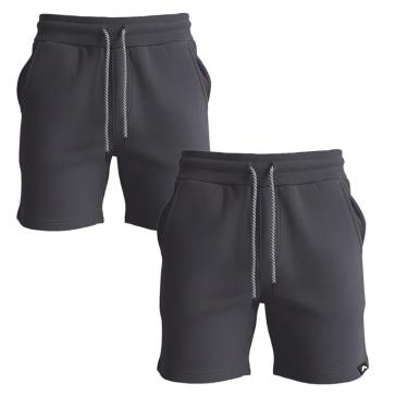 Imagem de Kit 2 Bermudas Masculina Moletom Short Dagg Algodão Lisa Com Bolsos-Masculino