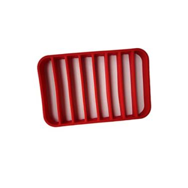 Imagem de Unomor Rack de silicone antiaderente vermelho 27 x 17,5 x 2,5 cm eleva a culinária saudável
