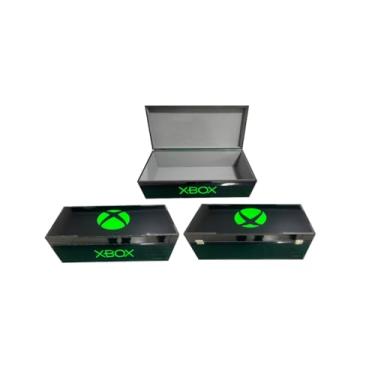 Imagem de Porta Jogos Classic Preto – Caixa Organizadora para 30 Jogos, MDF Revestido com Vinil, Forro em EVA, Proteção Total e Design Premium para Colecionadores