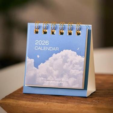 Imagem de Mini calendário 2026 simples, material escolar, escritório, agenda, agenda, mensal, acessórios de mesa, decoração