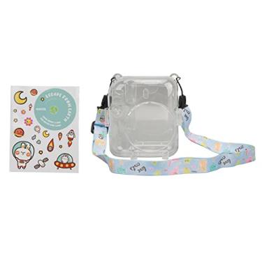 Imagem de Generic Capa para Câmera Mini 12, Caixa Transparente Protetora Durável para PC Com Alça de Ombro para Armazenamento de Fotos, Portátil para Câmera Mini 12 (Azul)