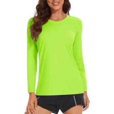 Imagem de Camiseta PROTEÇÃO SOLAR UV FEMININA Manga Longa Térmica Academia Corri