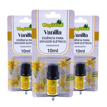 Imagem de Kit 3 Odorizante Essência para Difusor Elétrico Vanilla Mogilândi  10m