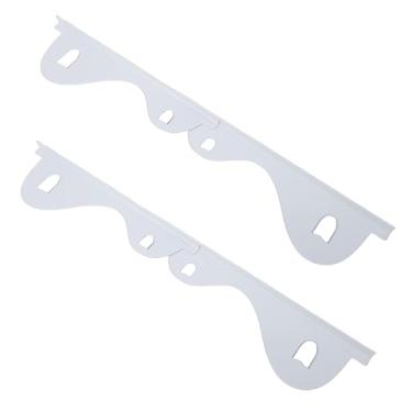 Imagem de Fockety Protetores de fresta para fogão, em aço inoxidável, pacote com 2 unidades, comprimento ajustável de 35 a 69,5 cm, fáceis de limpar, para fresta lateral do fogão e bancada (Branca)