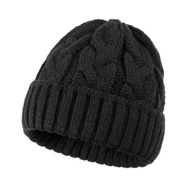 Imagem de Gorro Feminino De Inverno Quente De Tricô Feito À Mão, Gorro Grosso El
