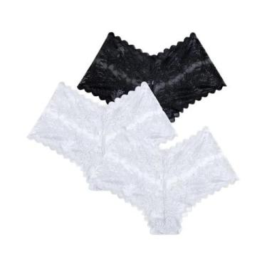 Imagem de Calcinhas plus Size Para Mulheres, Sexy, De Renda, Cintura Baixa, Sem 