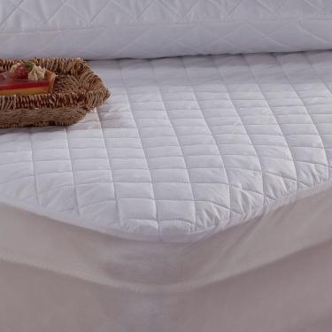 Imagem de Protetor De Colchão Casal Impermeável Veneza 100% Poliéster - Branco