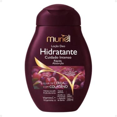 Imagem de Loção Deo Hidratante Corporal Muriel Elixir De Cereja Com Colágeno 200ml