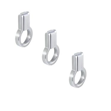 Imagem de Kit 3 Puxador Antique Ponto Zen Cromado Zp5404.1 Móveis