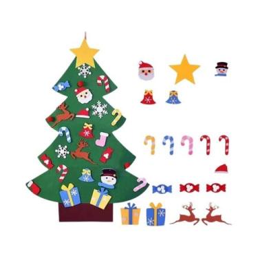 Imagem de Decoração De Árvore De Natal Em Feltro DIY Para Crianças, Enfeites De 
