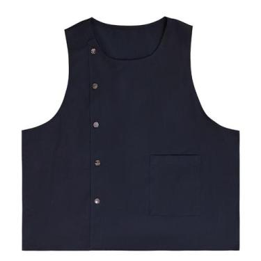 Imagem de Colete de avental de lona sem mangas para homens e mulheres - Yiweisai