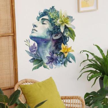 Imagem de Adesivos de parede Creative Abstract Floral Portrait 40x50cm - yiweisa