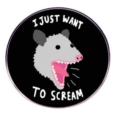 Imagem de Alfinetes de broche Funny Possum Cartoon Scr Alloy 3 x 3 cm 7,8 g - Yi