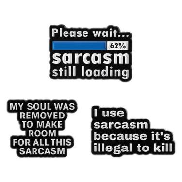 Imagem de Conjunto de broches Funny Quote Sarcasm Theme Alloy 3x2,1 cm - yiweisa