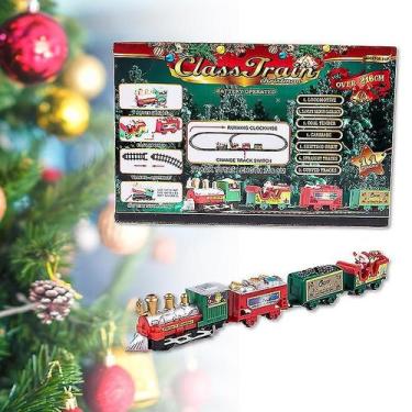 Imagem de Conjunto de trem elétrico de Natal, brinquedo de blocos de construção 