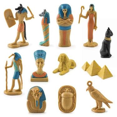Imagem de Conjunto de brinquedos do Egito Antigo, 12 peças, modelo Pyramid Sphin