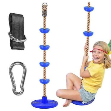 Imagem de Balanço de árvore de corda de escalada com plataformas e disco - Gloom