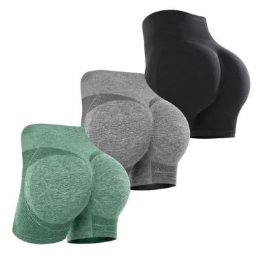 Imagem de Shorts sicoozoe Scrunch Booty Workout para mulheres, pacote médio com 