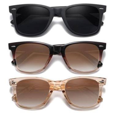 Imagem de Óculos de sol MEETSUN Retro Polarizados 100% com Proteção UV (pacote c