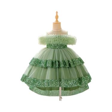 Imagem de Vestido De Festa Para Meninas Com Lantejoulas E Tule, Elegante Vestido