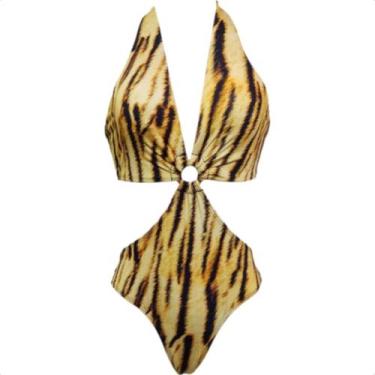 Imagem de Maiô Amarô, Feminino, Tendência, Com Bojo, Confortável Maio Engana Mam