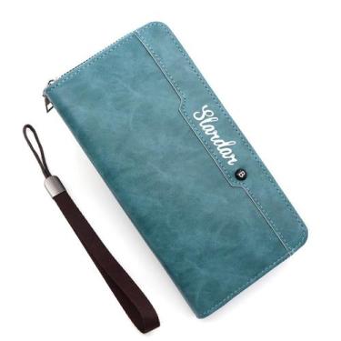 Imagem de Carteira longa social couro porta documentos telefone cartões - Slarda