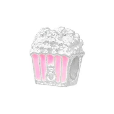 Imagem de Berloque Pingente Pipoca Banho Prata Pulseiras - Pulseiras e Berloques