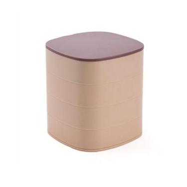 Imagem de Caixa Organizadora Giratória 4 Andares com Espelho - Bw Boutique, Rosa